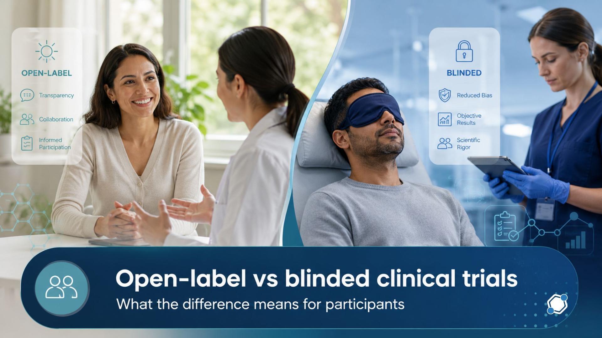 Open-label vs blinded clinical trials: What the difference means for participants