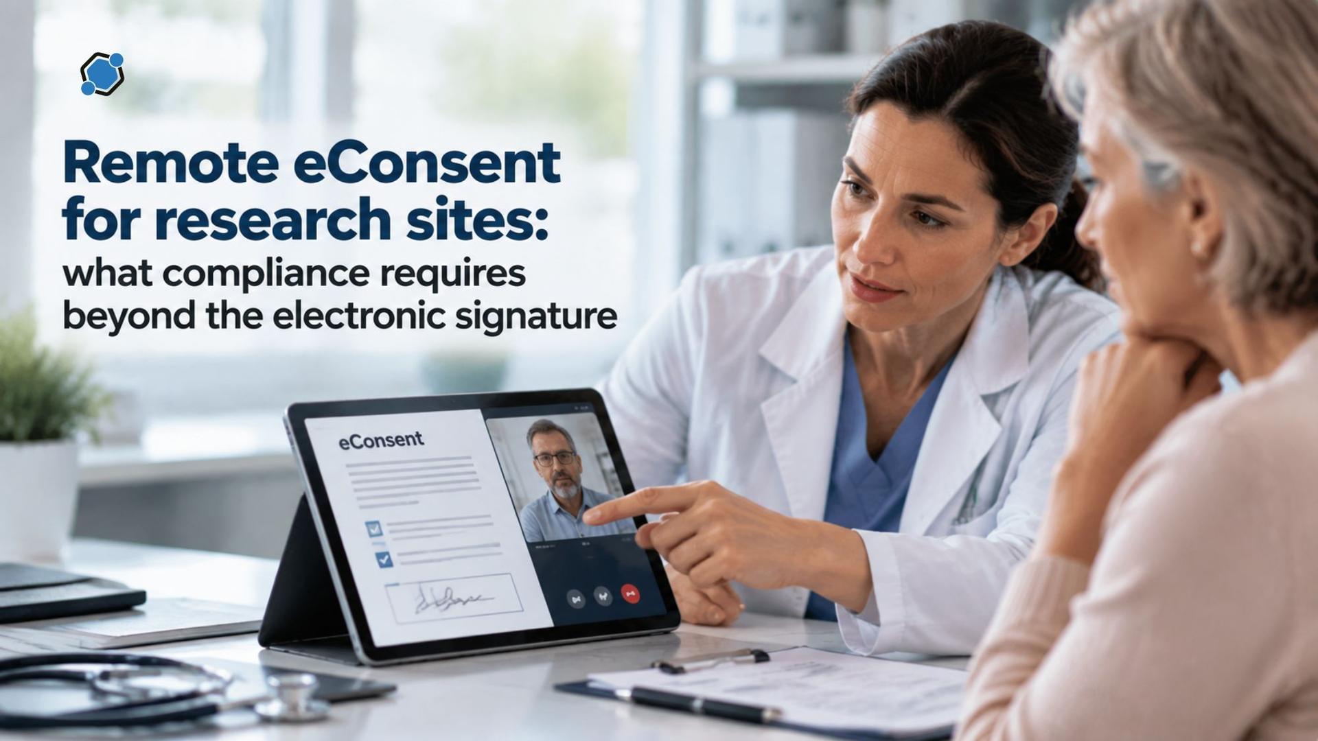Remote eConsent for research sites: what compliance requires beyond the electronic signature