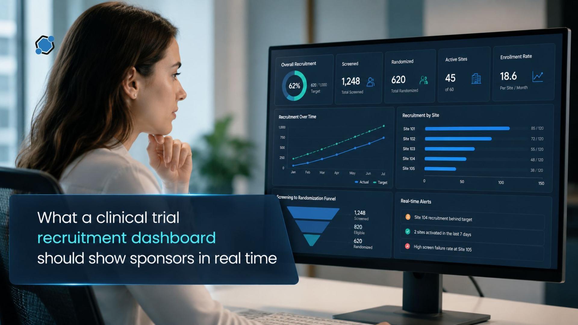 What a clinical trial recruitment dashboard should show sponsors in real time