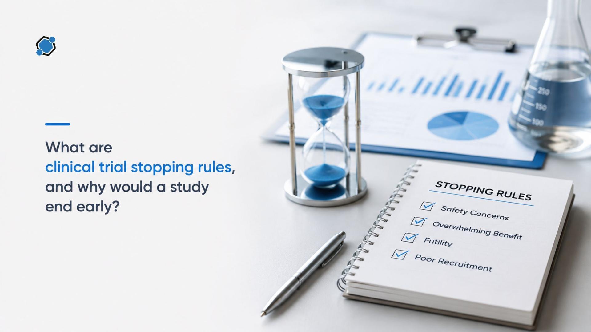 What are clinical trial stopping rules, and why would a study end early?